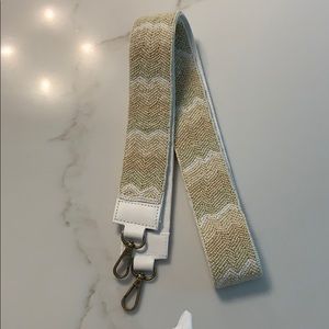 Anthropologie chevron beaded messenger bag strap